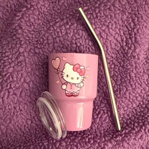 Hello Kitty tiny Tumbler with stainless steel straw!